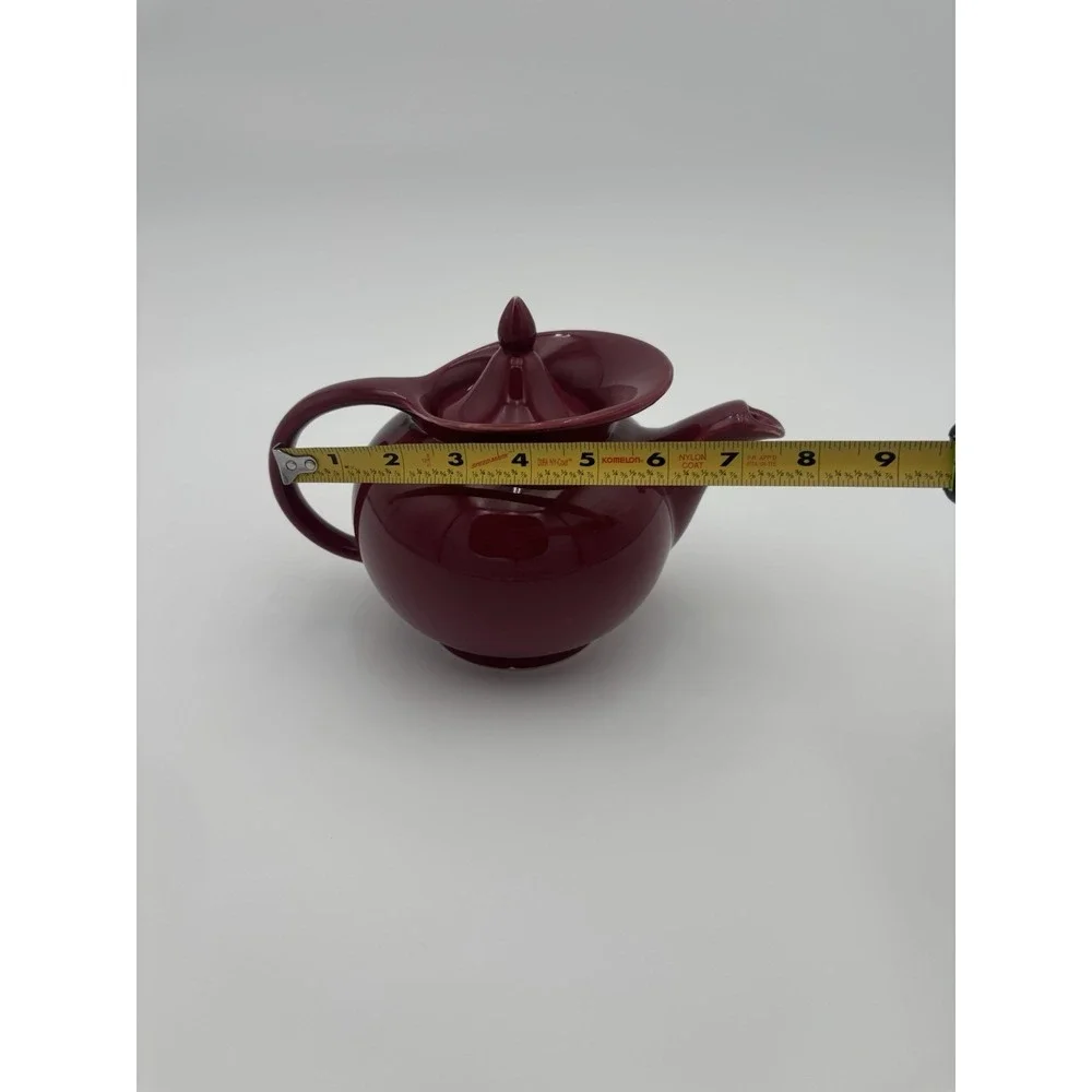 Hall China Maroon Windshield Novelty Teapot 1941-1960s Made in USA 6 cup
